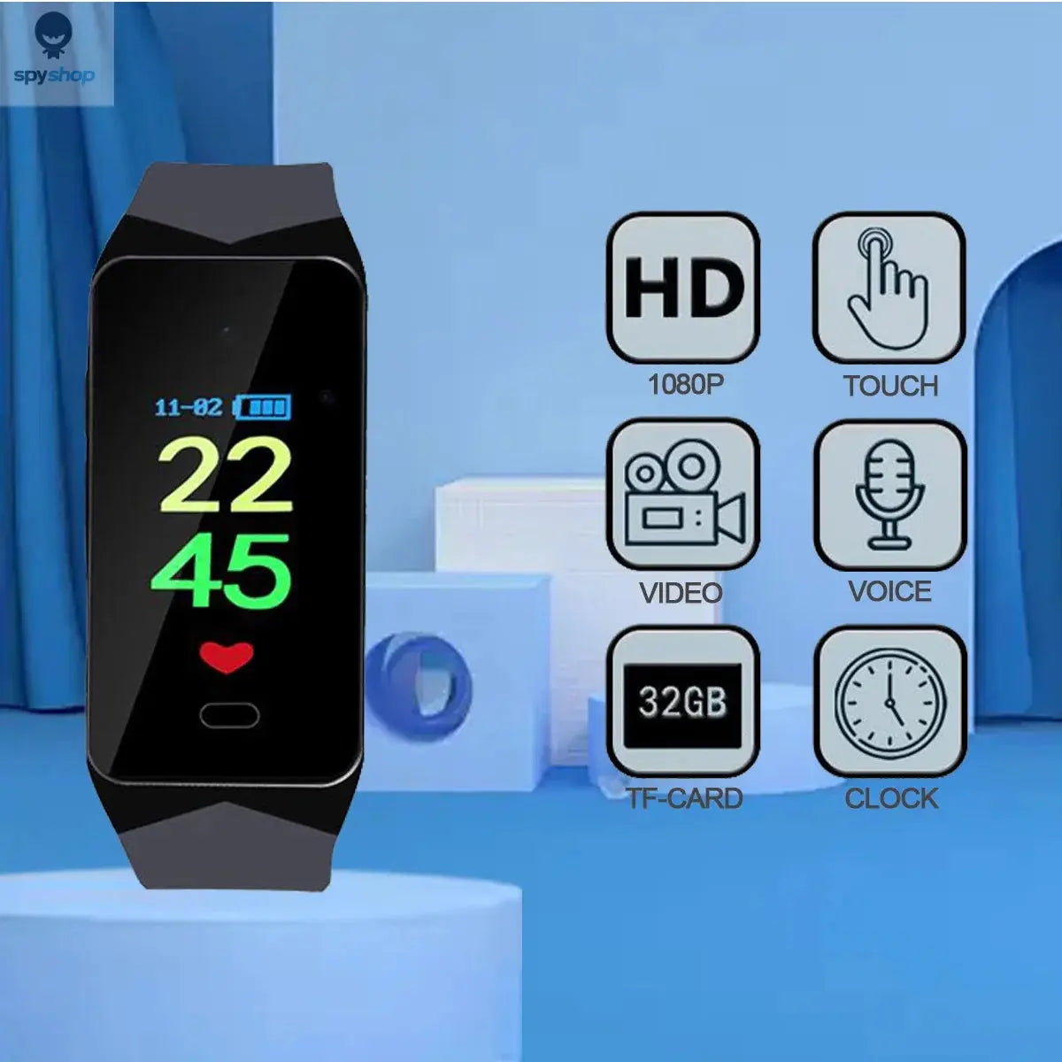 Bracelet Camera Recorder Watch Recorder Watch HD Noise Reduction Voice Activated Wristband Camera Recorder Bracelet for Meeting 