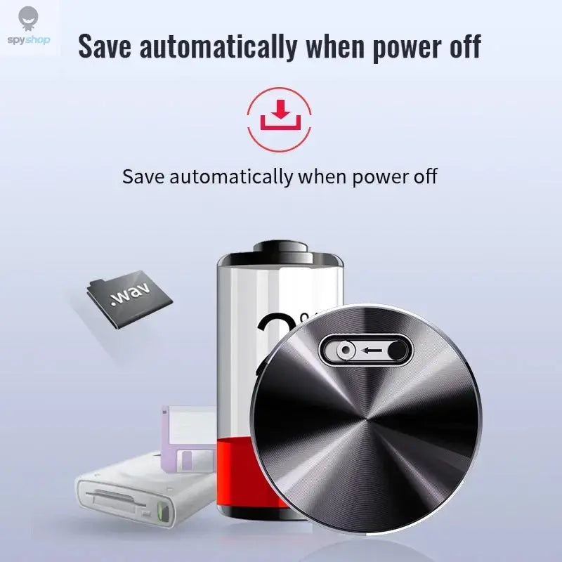 Built-in Magnet Mini Voice Activated Recorder Small Digital Audio Recording Device Sound Dictaphone STTWUNAKE Spy-shop.com