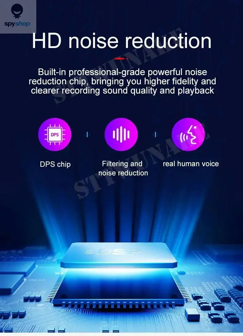 Built-in Magnet Mini Voice Activated Recorder Small Digital Audio Recording Device Sound Dictaphone STTWUNAKE Spy-shop.com