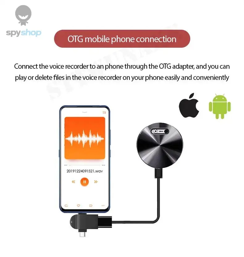 Built-in Magnet Mini Voice Activated Recorder Small Digital Audio Recording Device Sound Dictaphone STTWUNAKE Spy-shop.com