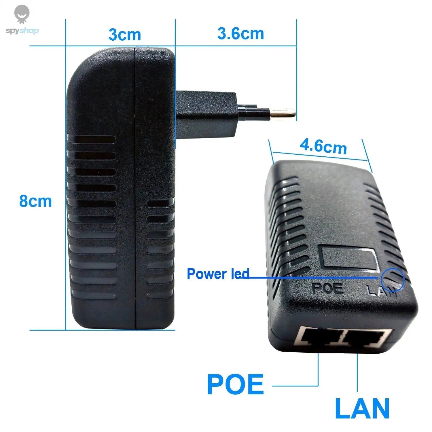 CCTV Security Surveillance POE Power Supply Adapter 48V 0.5A EU/US Plug for Injector Ethernet IP Camera POE Switch NVR Router Spy-shop.com