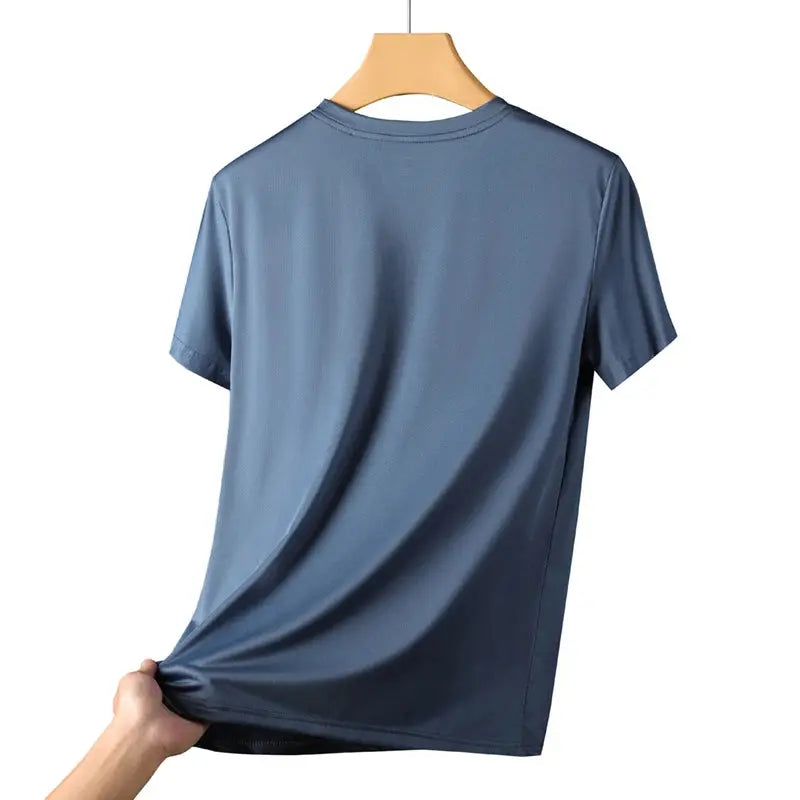 CHRLCK Men's Running Quick Drying T-shirts Breathable Hiking Fishing Tees Soft Elasticity Outdoor Sports Short Shirt Summer Spy-shop.com
