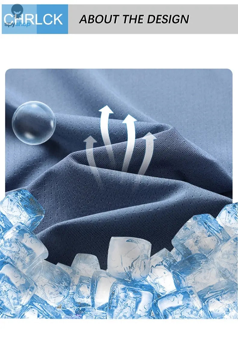 CHRLCK Men's Running Quick Drying T-shirts Breathable Hiking Fishing Tees Soft Elasticity Outdoor Sports Short Shirt Summer Spy-shop.com