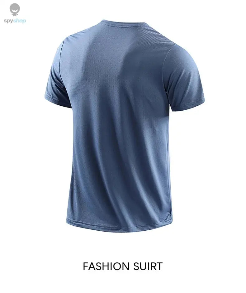 CHRLCK Men's Running Quick Drying T-shirts Breathable Hiking Fishing Tees Soft Elasticity Outdoor Sports Short Shirt Summer Spy-shop.com