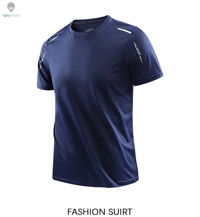 CHRLCK Men's Running Quick Drying T-shirts Breathable Hiking Fishing Tees Soft Elasticity Outdoor Sports Short Shirt Summer Spy-shop.com