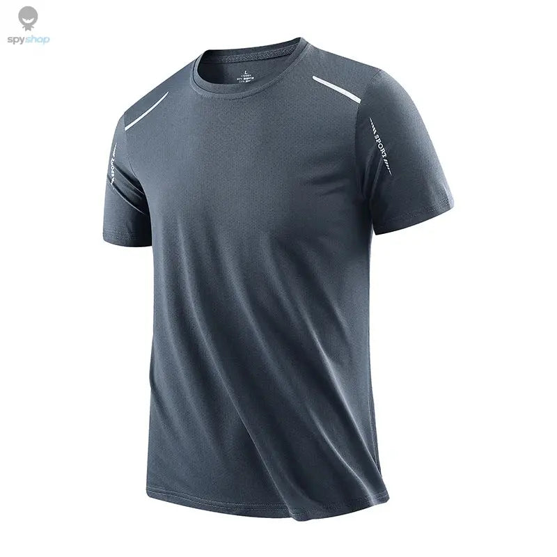CHRLCK Men's Running Quick Drying T-shirts Breathable Hiking Fishing Tees Soft Elasticity Outdoor Sports Short Shirt Summer Spy-shop.com