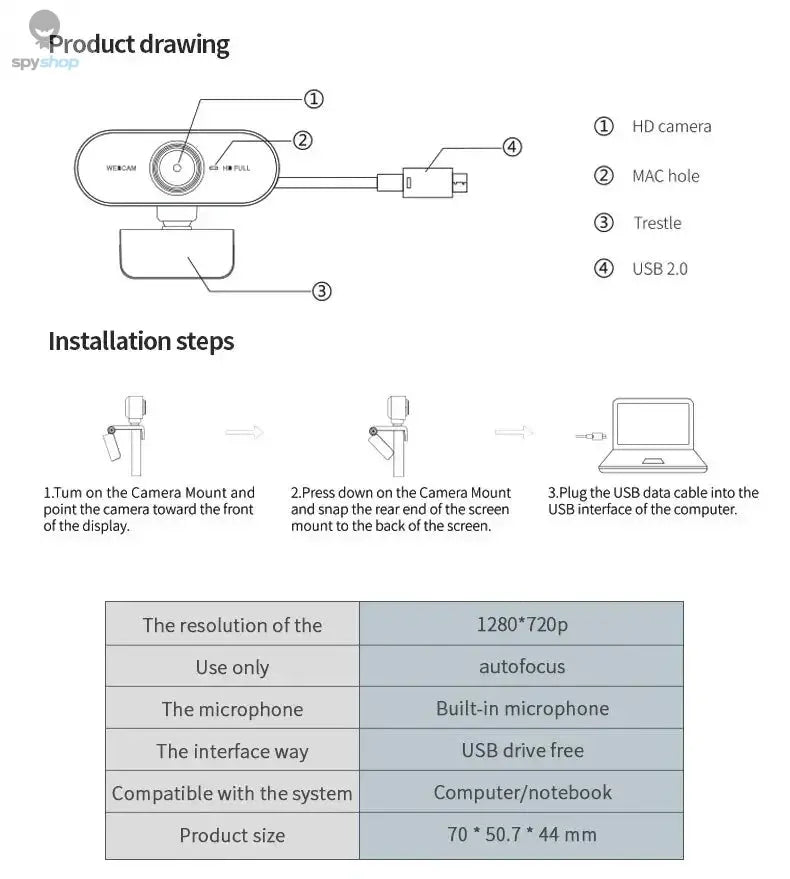 Camera 1080P HD Computer HD USB Camera Built  USB Network Camera Web Camera For Work With Microphone Tripod Spy-shop.com
