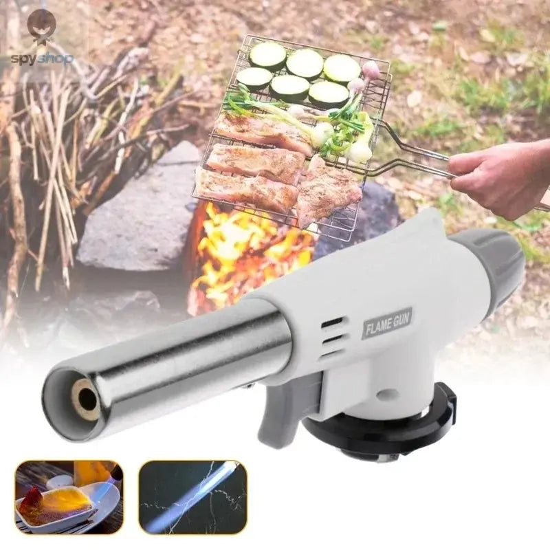 Camping Baking Barbecue Gas Torch Welding Fire Maker Lighter Butane Burner Flame Metal Flame Gun WeldingTorch Lighter Heating 