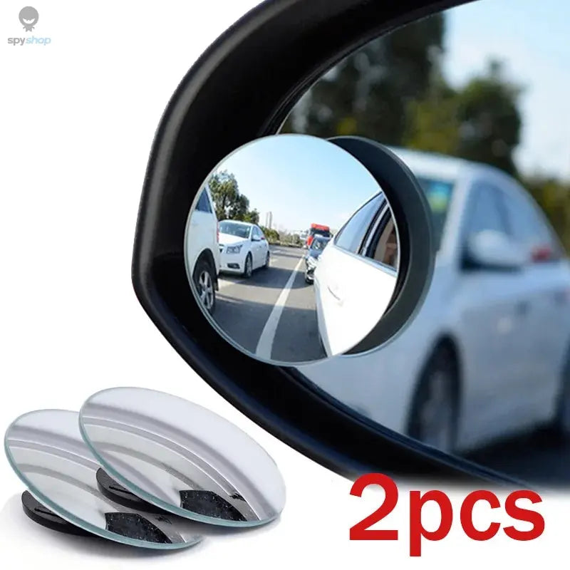 Car Blind Spot Rear View Mirror Wide Angle 360 Degree Adjustable Small Round Mirror Car Reverse Auxiliary Rearview Convex Mirror 