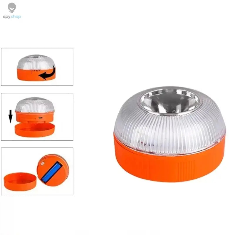 Car Emergency Beacon Light USB Rechargeable V16 Magnetic Induction Strobe Flashing Warning Light Help Flash Safety Signal Lamp Spy-shop.com
