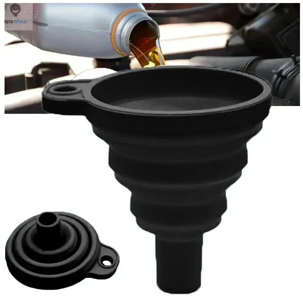 Car Engine Funnel Universal Silicone Liquid Funnel Washer Fluid Change Foldable Portable Auto Engine Oil Petrol Change Funnels Spy-shop.com