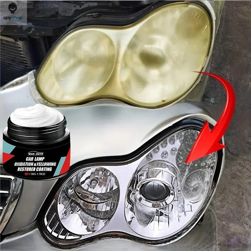 Car Headlight Restoration Polishing Kit - Scratch Remover & Oxidation Cleaner Repair Paste for Headlamp Assembly Spy-shop.com