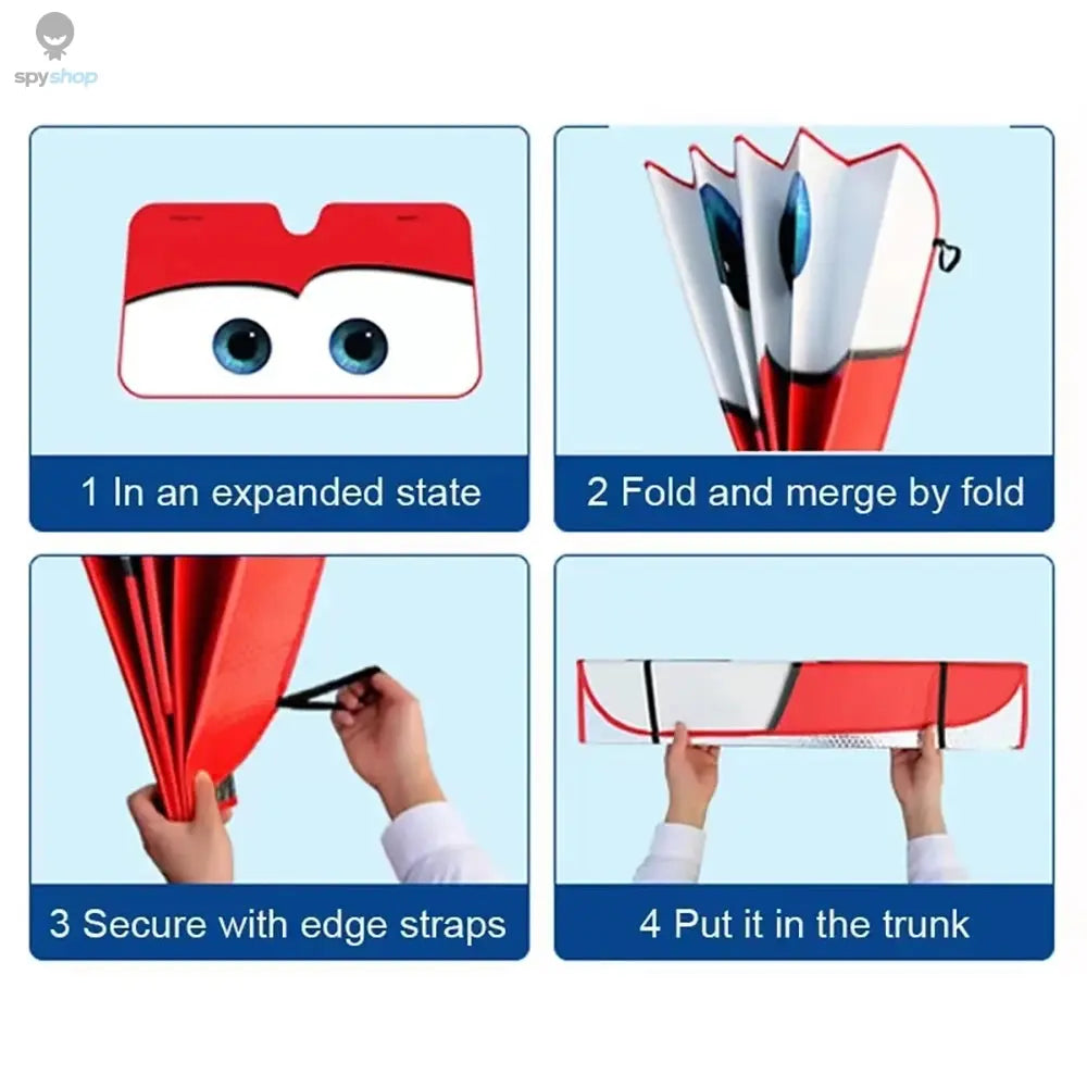 Car Solar Protection 4 Colors Eyes Heated Windshield Sunshade Car Window Windscreen Cover Sun Shade Auto Sun Visor Car-covers 