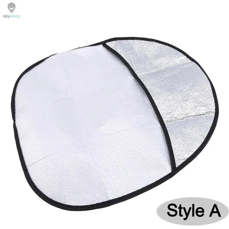 Car Steering Wheel Sun Shade Double Thick Sun Protection Foldable Anti-uv Sunscreen Car Supplies Car Steering Wheel Cover Silver Spy-shop.com