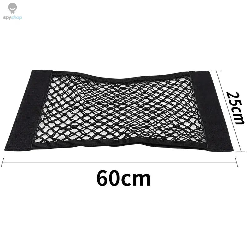 Car Trunk Mesh Organizer Car Tail Storage Net Seat Back Pocket Universal Trunk Bag Auto Magic Tape Network Interior Accessories Spy-shop.com