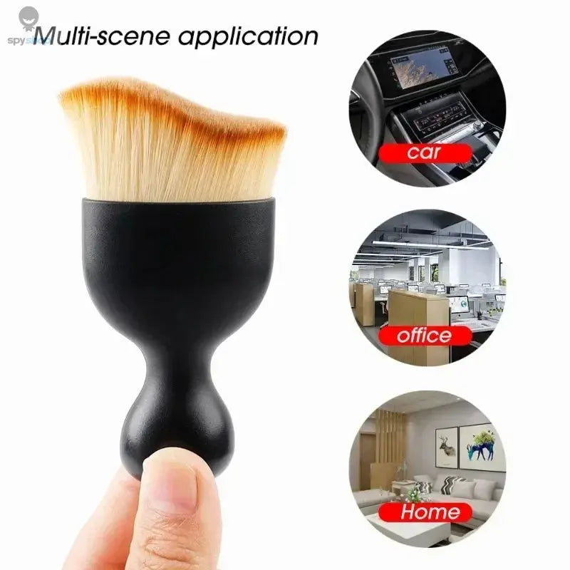 Car Vent Cleaning Soft Brush with Casing Car Interior Cleaning Tool Artificial Car Brush Crevice Dusting Detailing 