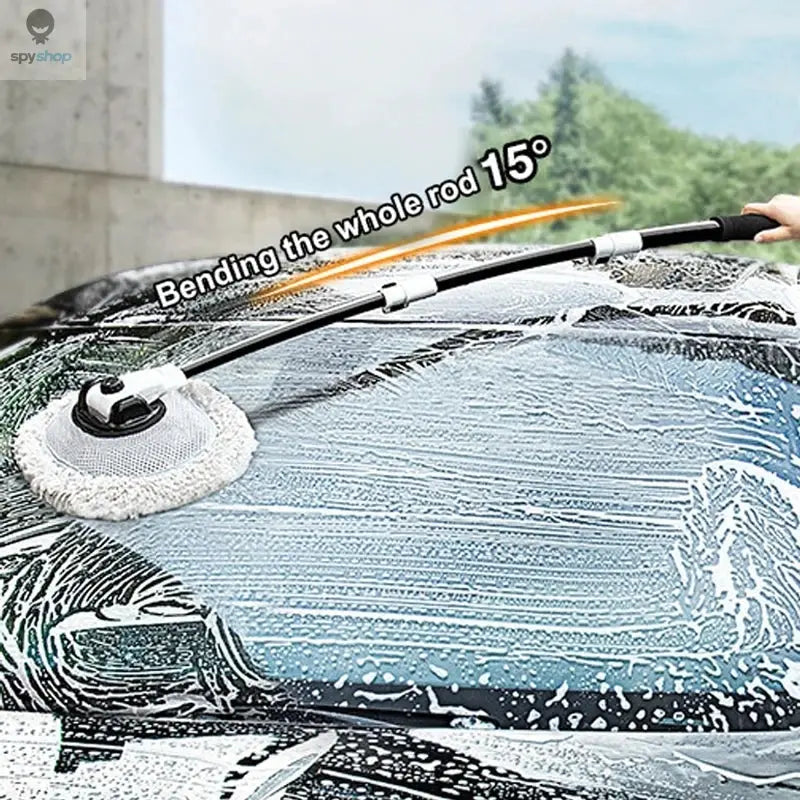 Car Wash Brush Car Cleaning Brush Telescoping Long Handle Mop Soft Hair Chenille Broom Universal Window Wash Auto Accessories 