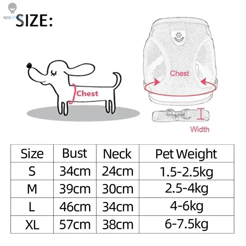 Cat Harness Vest Walking Lead Leash For Puppy Dogs Collar Polyester Adjustable Mesh Dog Harness For Small Medium Pet Accessories 