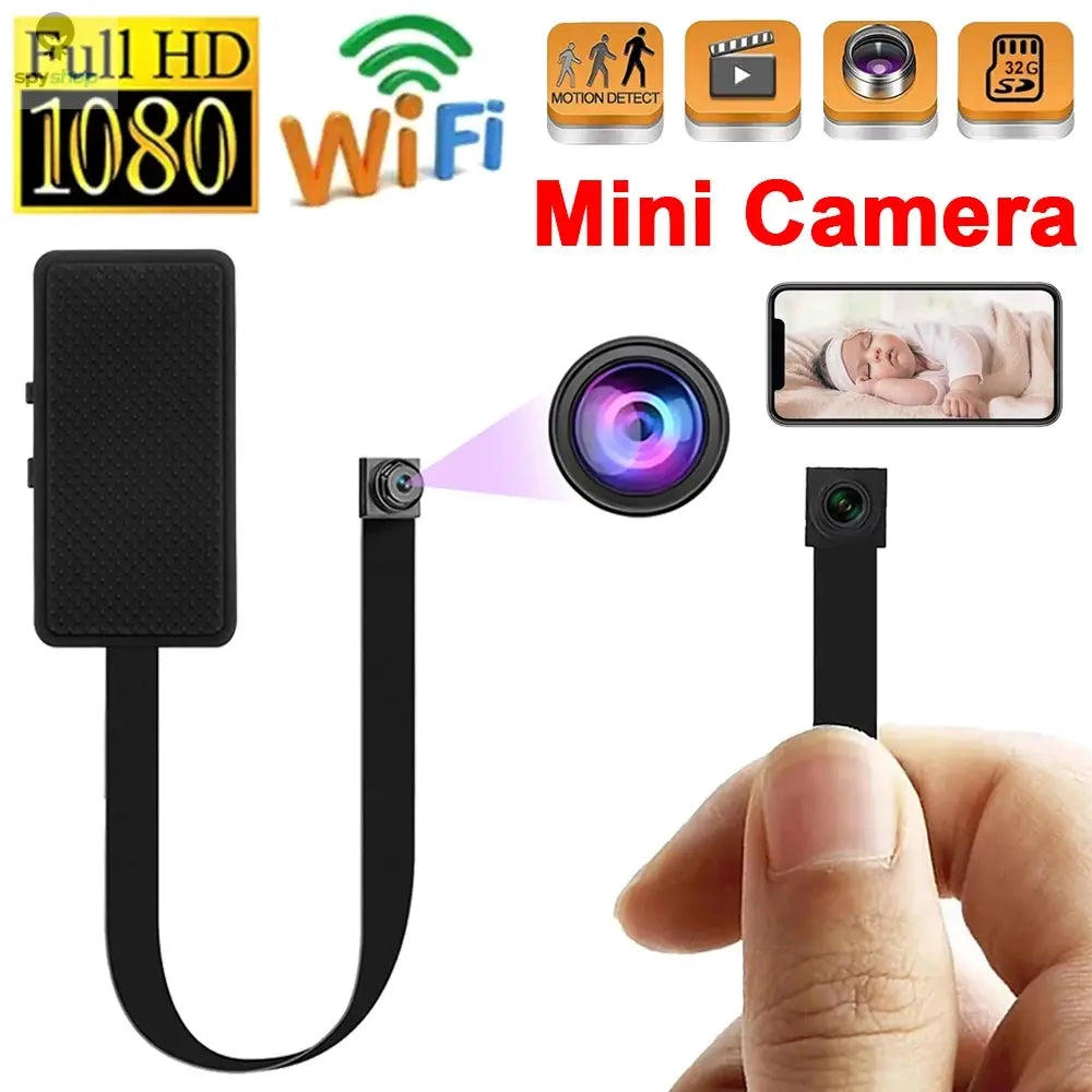 DIY HD 1080P WiFi Mini Camera Portable Video Recorder Micro Camcorder P2P Wireless Webcam Loop Recording Support Remote Viewing Spy-shop.com