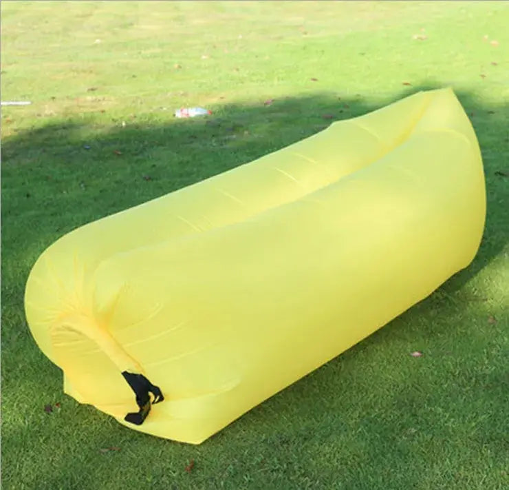 DIZETION Air Lazy Inflatable Sofa Bag Portable Camping Sofa Mattress Music Festival Recliner 