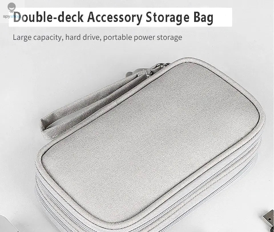 Data Cable Storage Bag Waterproof Portable Carry Case  Storage Bag Travel Organizer Bag for Cable Cord USB Charger Spy-shop.com