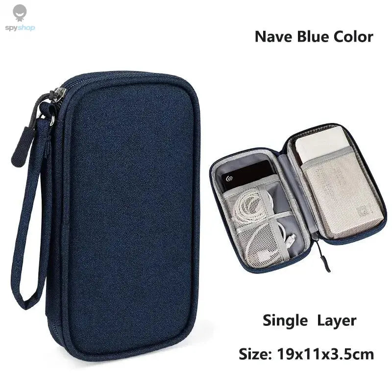 Data Cable Storage Bag Waterproof Portable Carry Case  Storage Bag Travel Organizer Bag for Cable Cord USB Charger Spy-shop.com