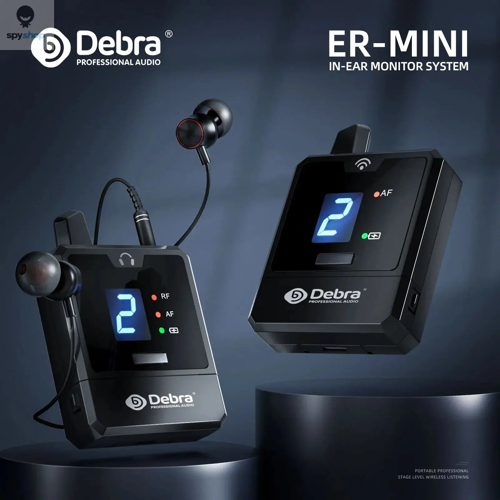 Debra New Protable UHF IEM Wireless In-Ear Monitor System Audio-Mini Rechargeable for Music Audio Monitoring Live Broadcast Spy-shop.com