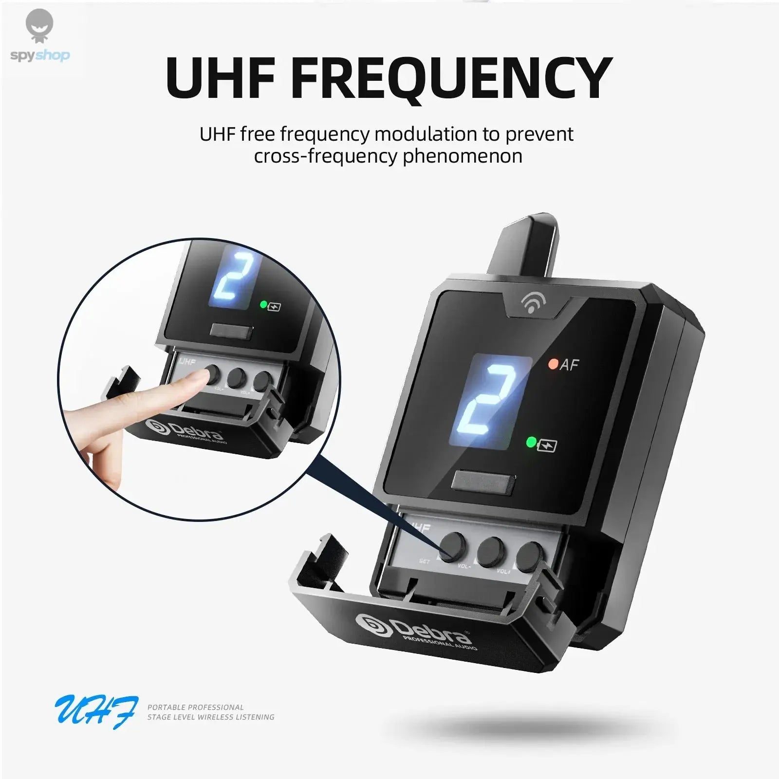 Debra New Protable UHF IEM Wireless In-Ear Monitor System Audio-Mini Rechargeable for Music Audio Monitoring Live Broadcast Spy-shop.com