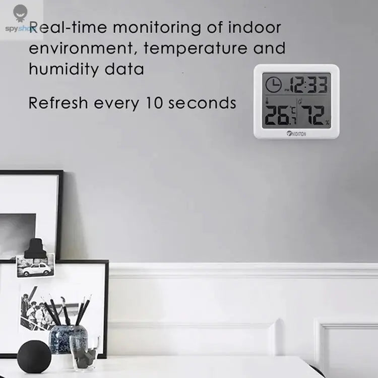 Digital Clock Desk Clock with Temperature Humidity  Wall Clocks for  Home Kitchen Office Desk Decorations NIDITON Spy-shop.com