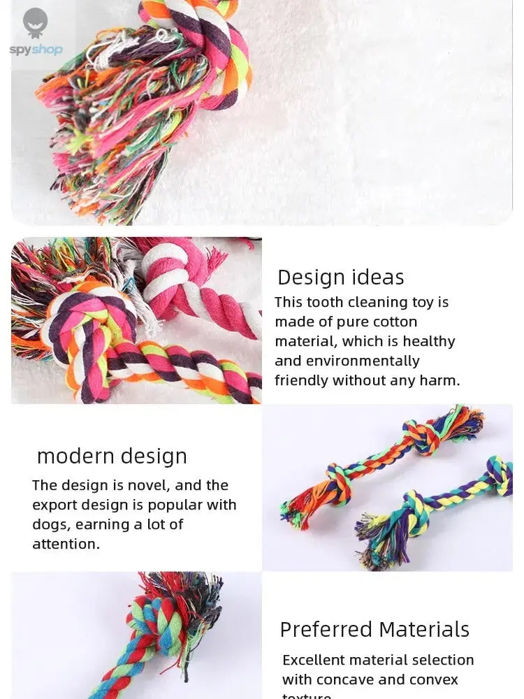 Dog Toy Pet Molar Bite-resistant Cotton Rope Knot for Small Dog Puppy Relieving Stuffy Cleaning Teeth Pet Chew Toys Spy-shop.com