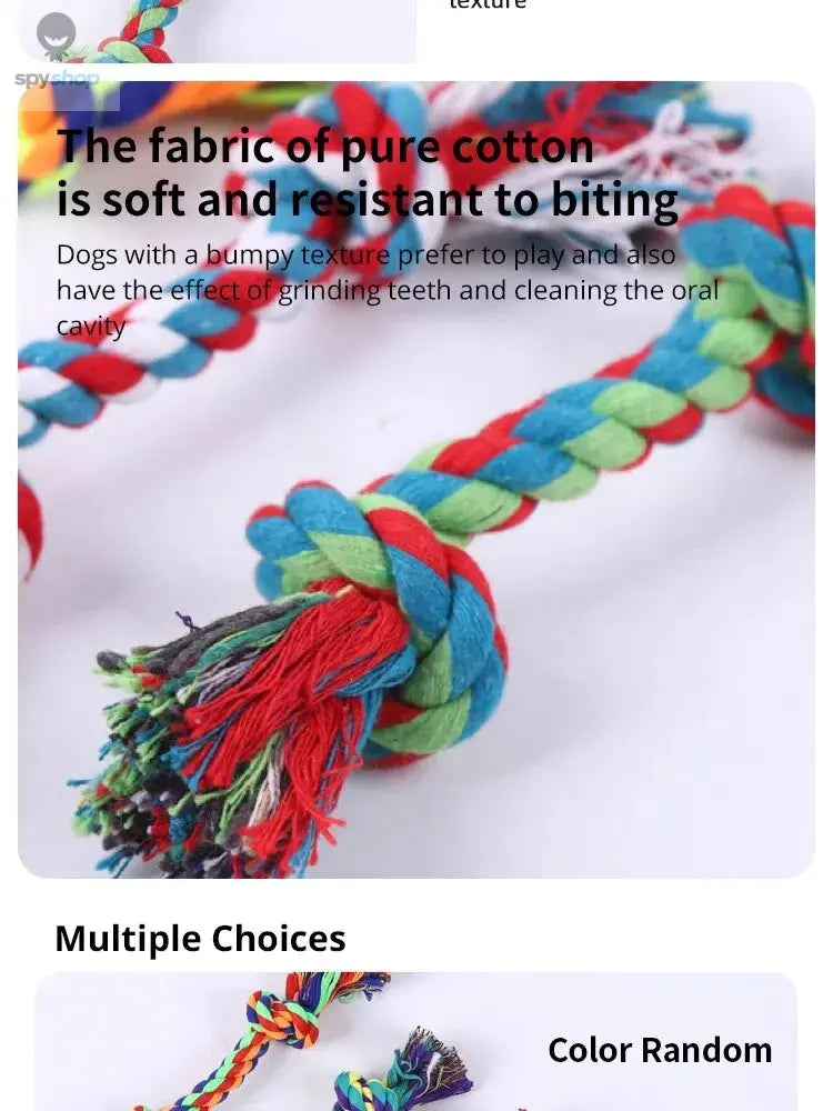 Dog Toy Pet Molar Bite-resistant Cotton Rope Knot for Small Dog Puppy Relieving Stuffy Cleaning Teeth Pet Chew Toys Spy-shop.com