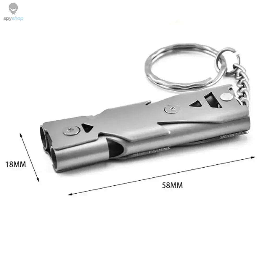 Double Pipe Whistle Pendant Keychain High Decibel Portable Outdoor Survival Emergency Camping Tool Multifunction 1PC Spy-shop.com