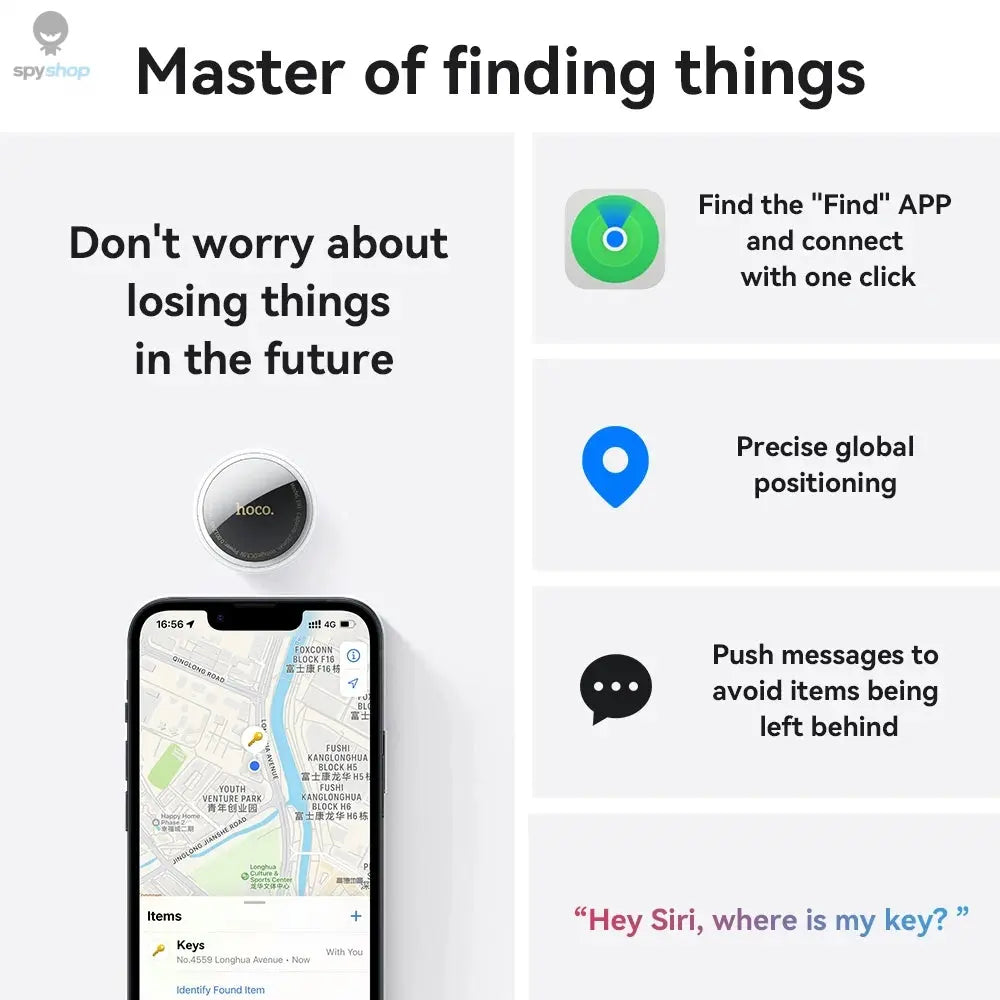 E91 Airtag Bluetooth GPS Smart Trackers Finder intelligent positioning Pet Dog Car key Wallet anti-lost device Find my Spy-shop.com