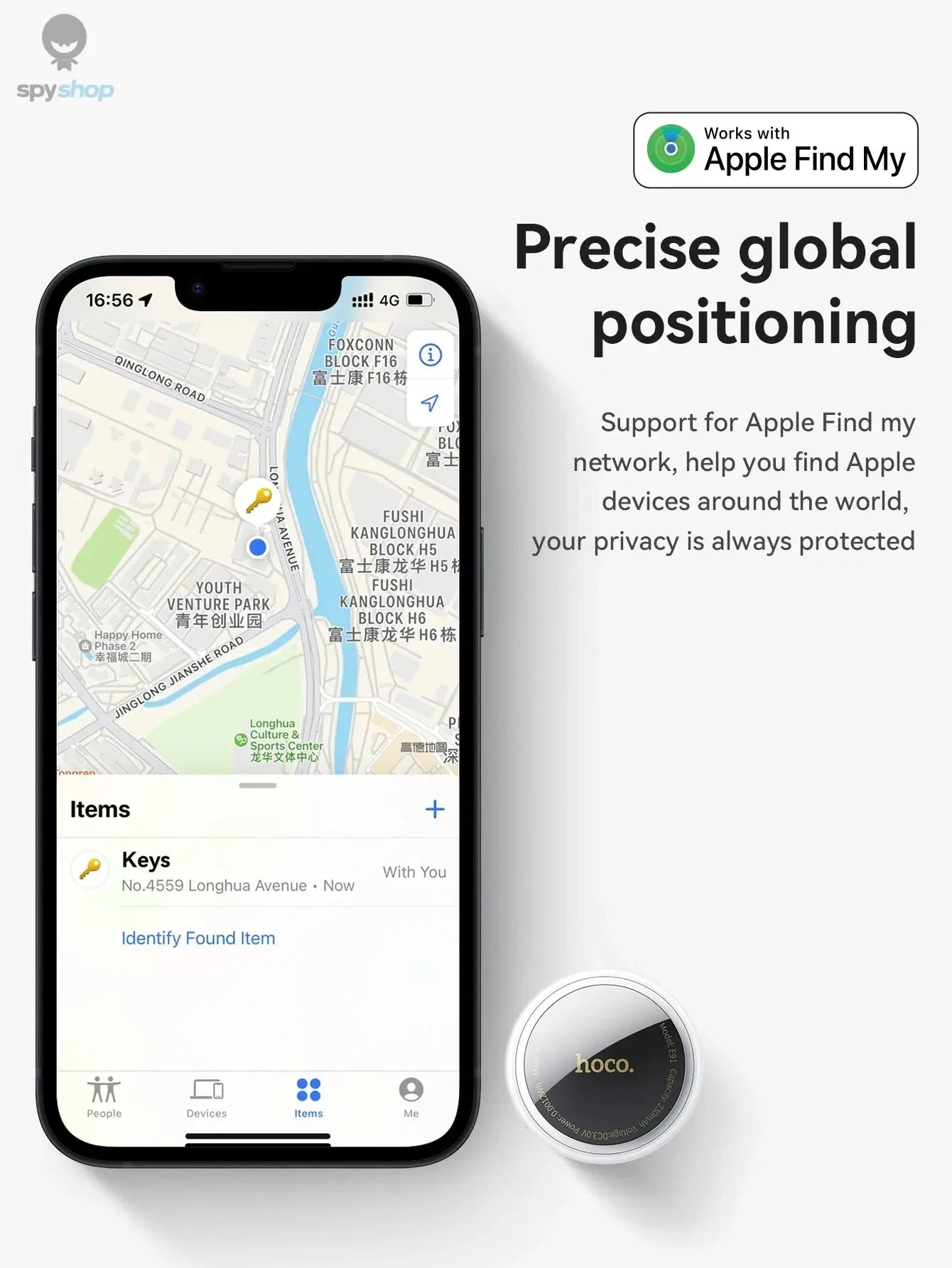 E91 Airtag Bluetooth GPS Smart Trackers Finder intelligent positioning Pet Dog Car key Wallet anti-lost device Find my Spy-shop.com