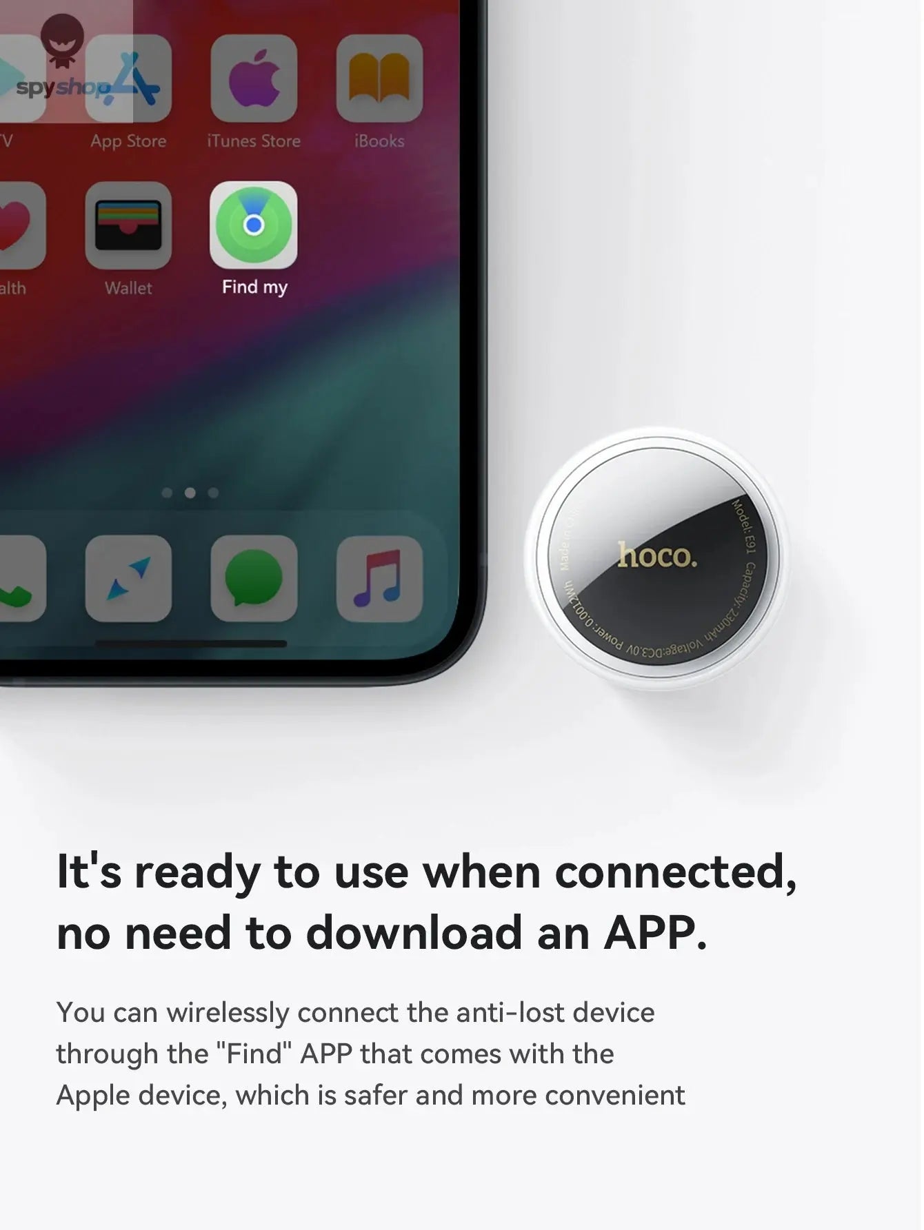 E91 Airtag Bluetooth GPS Smart Trackers Finder intelligent positioning Pet Dog Car key Wallet anti-lost device Find my Spy-shop.com