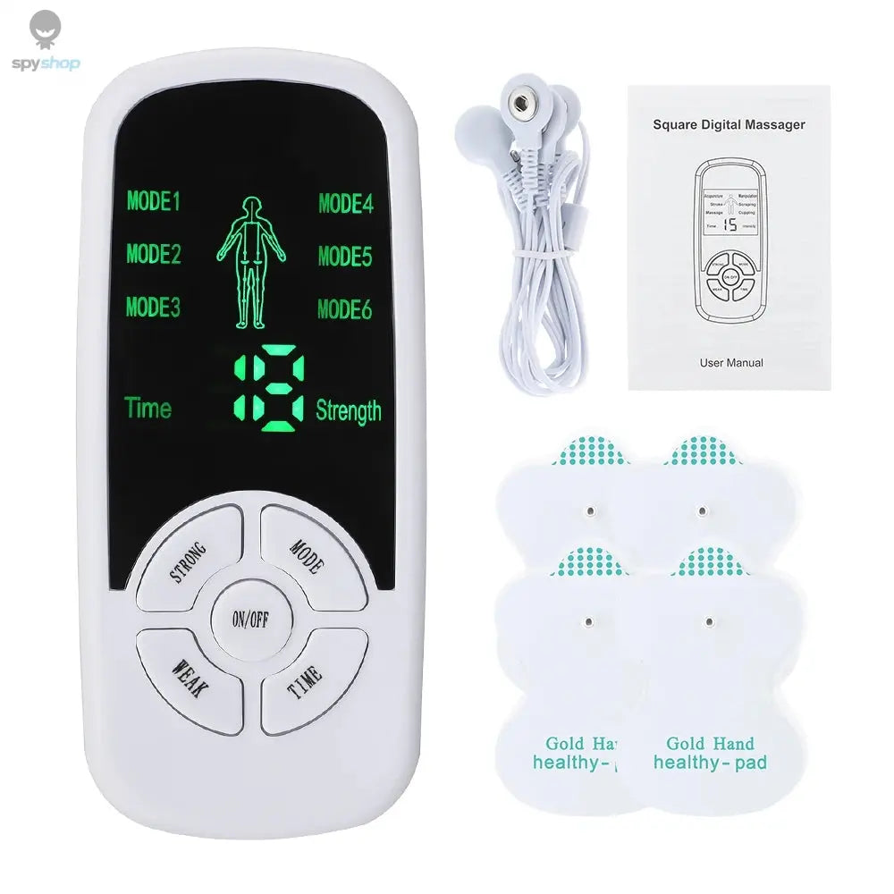 EMS Pulse Electric Muscle Stimulator Back Neck Body Massager Tens Acupuncture Meridian Physiotherapy Digital Massage Tools Spy-shop.com