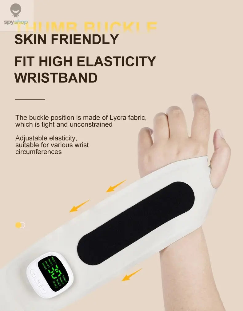 Electric Cordless Wrist Massager USB Rechargeable Vibration Relieves Tenosynovitis Massager for Carpal Tunnel Fatigue Relief 