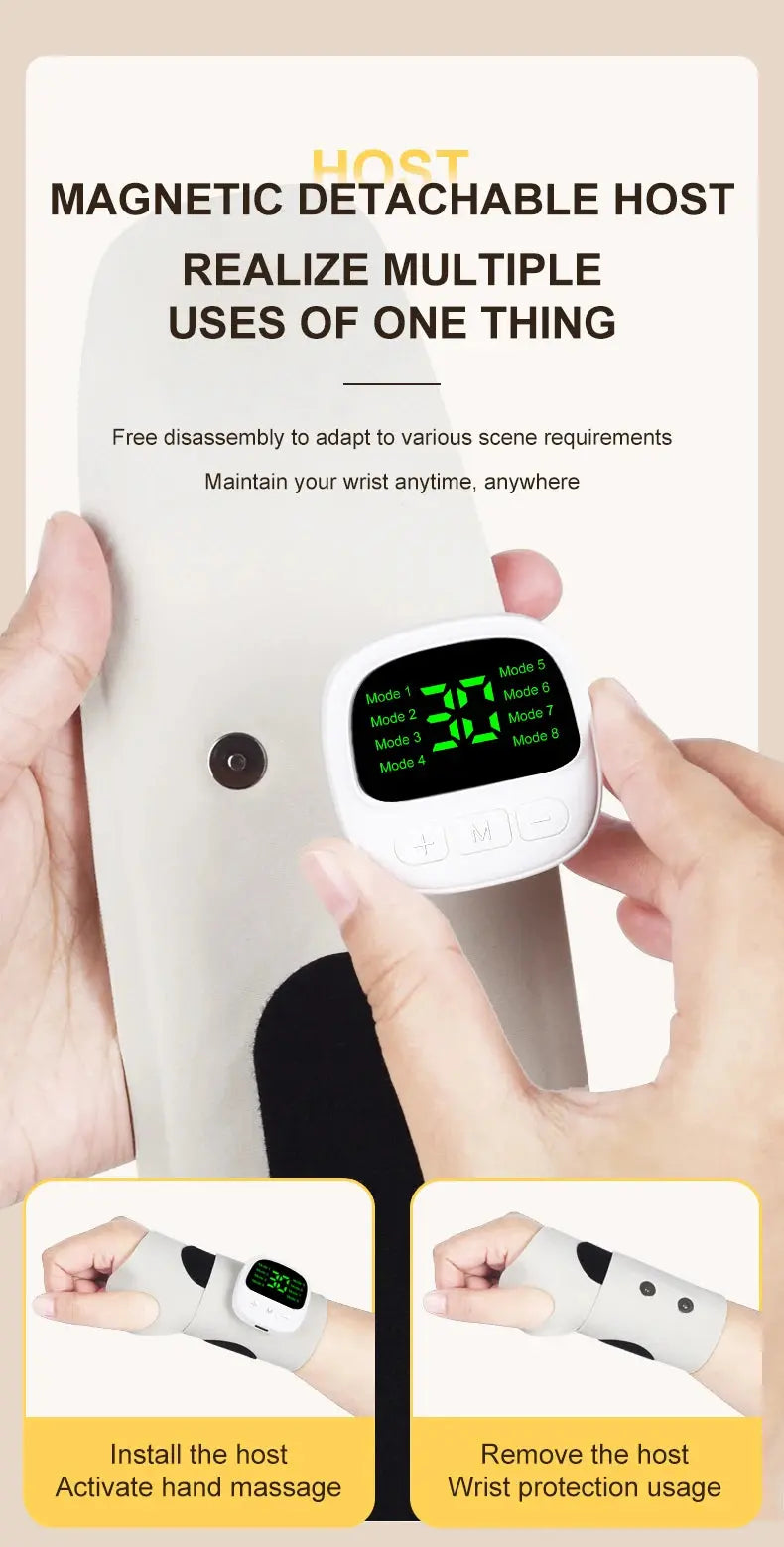 Electric Cordless Wrist Massager USB Rechargeable Vibration Relieves Tenosynovitis Massager for Carpal Tunnel Fatigue Relief 