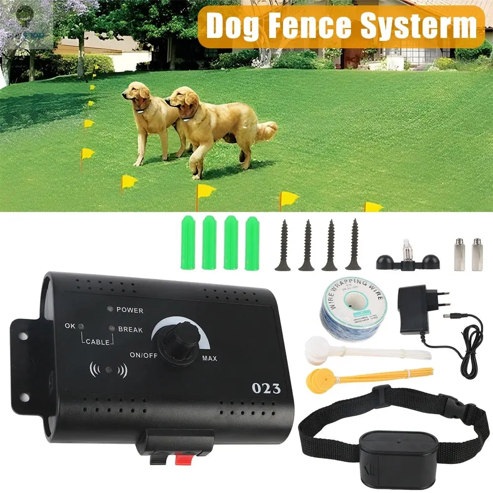 Electric Dog Fence Electronic Pet Fence System Containment Dog Training Collar Sound Shocked Collar Pet Accessories Waterproof 