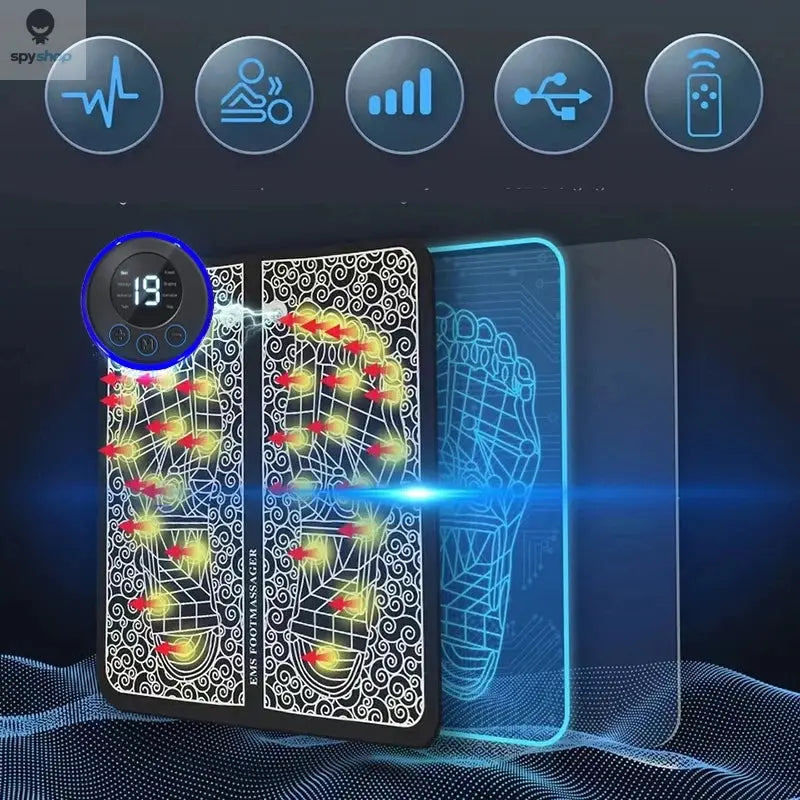 Electric Foot Massager Pad Muscle Massage Relaxation Trainer For Massage Fitness Outdoor Sport Home Family Relax Spy-shop.com