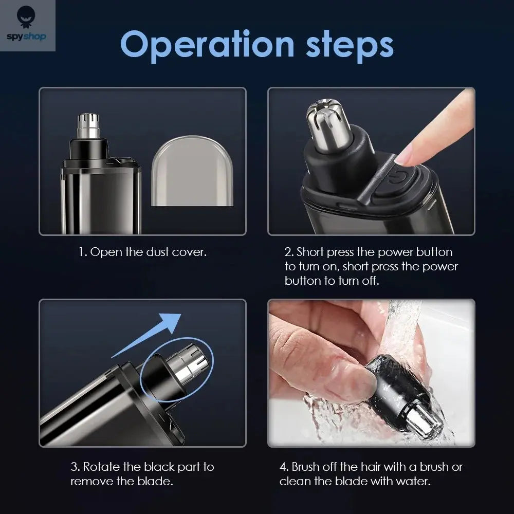 Electric Nose Hair Trimmer Clipper Rechargeable Multi-kinetic Shaving Unisex Automatic Washable Personal Care Appliances 