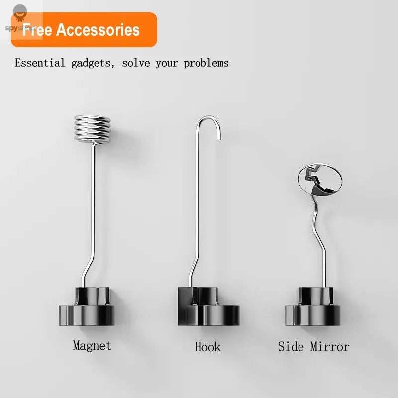 Endoscope Camera 4.3 Inch Screen Replaceable 1-100 Meter Rigid Cable HD1080P 8MM Lens Pipe Inspection USB Borescope LED 2600mAh Spy-shop.com