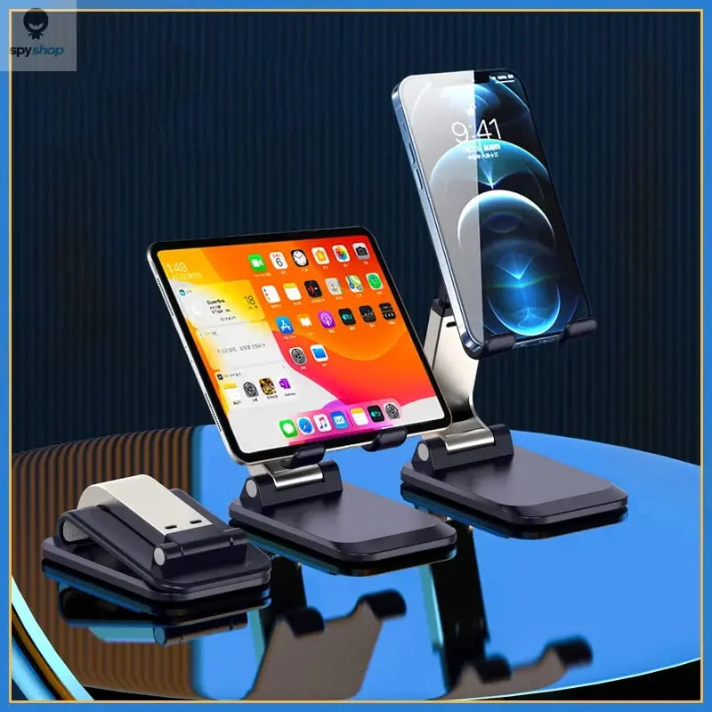 Foldable ABS Desktop Mobile Phone Stand For iPad iPhone 13 X Smartphone Support Tablet Desk Cell Phone Portable Holder Bracket Spy-shop.com