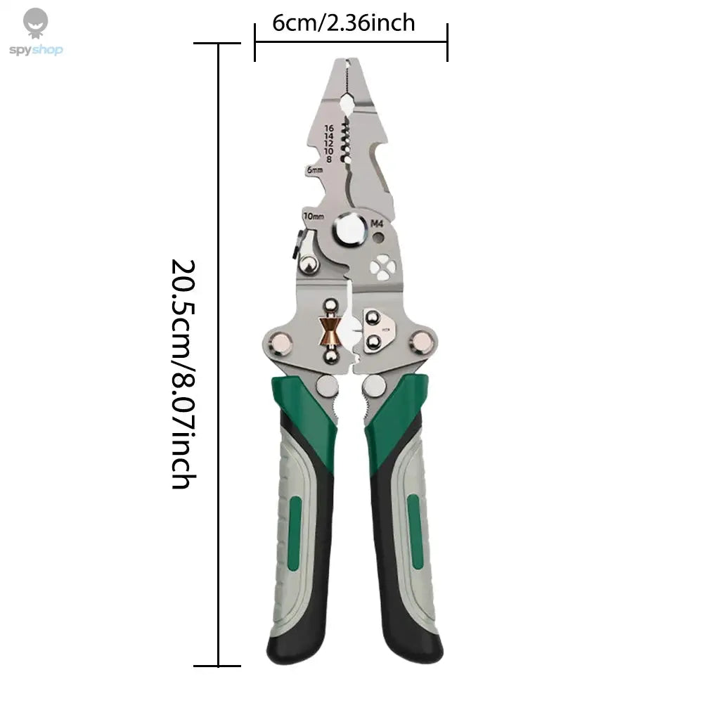 Foldable wire stripper, pulley design multi-function electrician wire splitter wire winding pliers crimping pliers hand tool Spy-shop.com