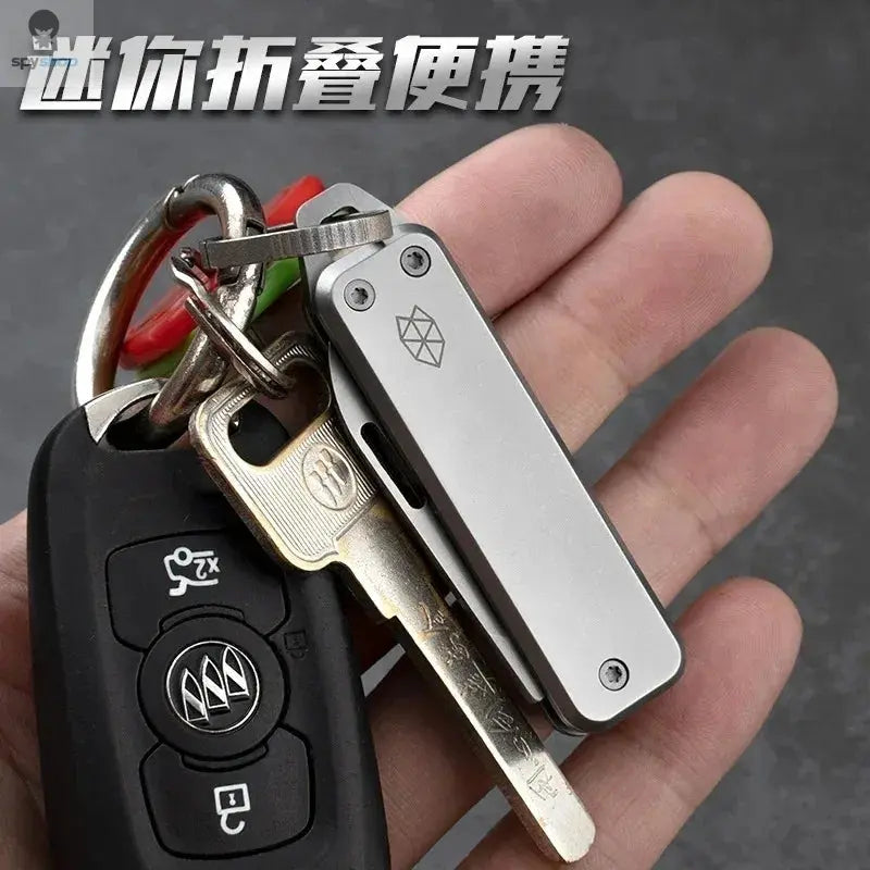 Folding Sharp Outdoor Multi Functional Stainless Steel Mini Home Knife Portable Keychain Fruit Knife Open Box Portable Spy-shop.com
