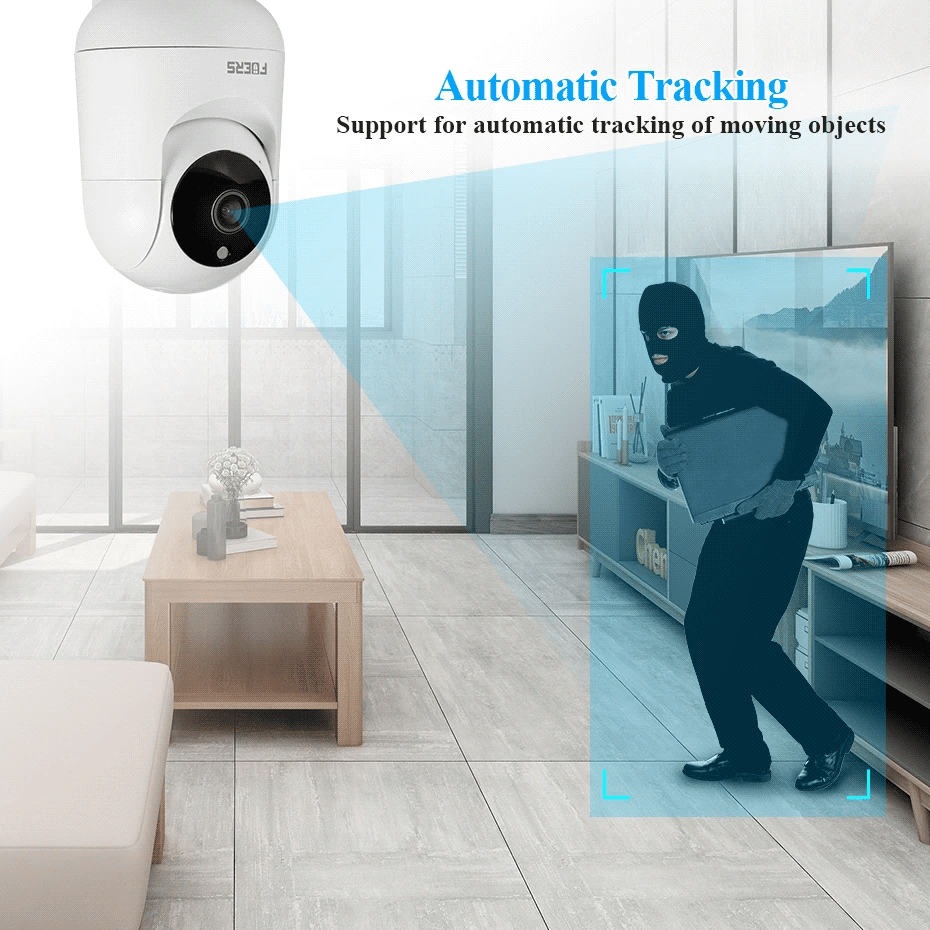 Fuers 5MP WiFi Camera Tuya Smart Home Indoor Wireless IP Surveillance Camera AI Detect Automatic Tracking Security Baby Monitor Spy-shop.com