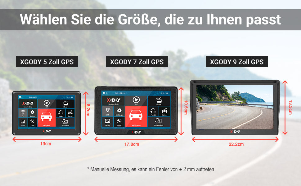 7-Inch GPS Navigation for Cars, Trucks and Buses with Europe Maps