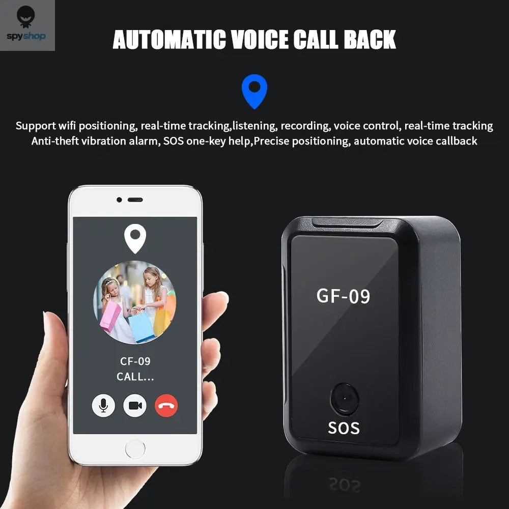GF09 GSM Tracker with Voice Recording Free LiveLBS WlFl Location Tracking APP Auto Callback SpyDevice for Girlfriend Spy-shop.com