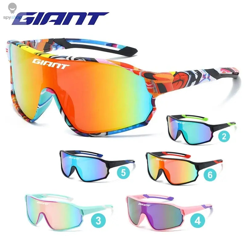 GIANT Top Seller Cycling Glasses UV400 Anti Fog REVO Lenses HD Clarity CE/ANSI Certified Cateye Design MTB/Road Bike man women 