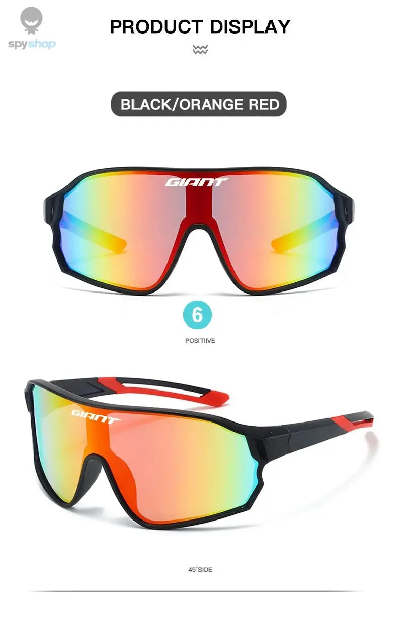 GIANT Top Seller Cycling Glasses UV400 Anti Fog REVO Lenses HD Clarity CE/ANSI Certified Cateye Design MTB/Road Bike man women 